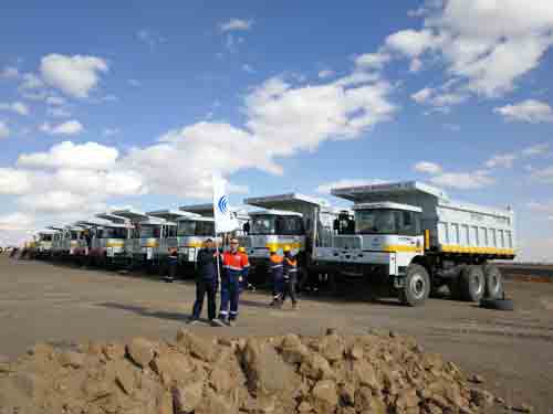 乐天堂官网重装10台YTK89A非公路自卸车成功交付蒙古